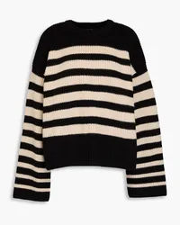 NAADAM Ribbed striped cashmere sweater - Black Black