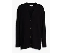 Wool and cashmere-blend cardigan - Black