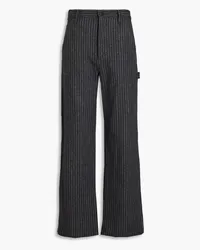 Rag & Bone Sid pinstriped wool-blend wide-leg pants - Gray Gray