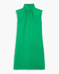 Akris Draped open-back silk-crepe mini dress - Green Green