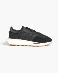 adidas Retropy F2 suede and stretch-knit sneakers - Black Black