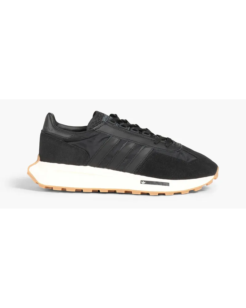 adidas Retropy F2 suede and stretch-knit sneakers - Black Black