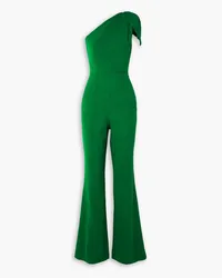 Roland Mouret One-shoulder stretch-cady jumpsuit - Green Green