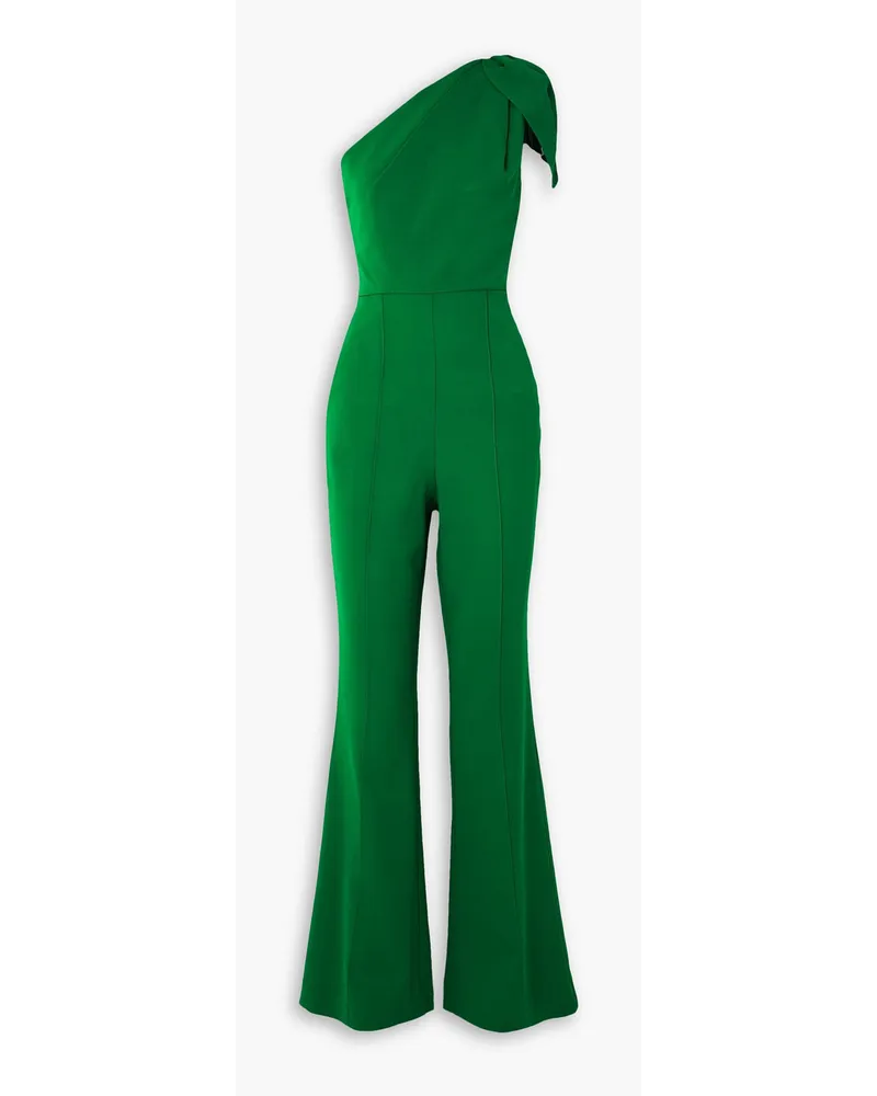 Roland Mouret One-shoulder stretch-cady jumpsuit - Green Green