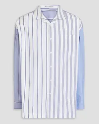 J.W.Anderson Striped cotton-blend poplin shirt - White White