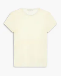 tibi Pleated jersey T-shirt - Yellow Yellow