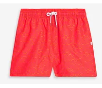 Aruba mid-length printed swim shorts - Orange
