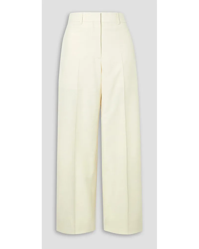 Brioni Silk-canvas straight-leg pants - White White