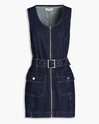 RE/DONE 60's belted denim mini dress - Blue Blue