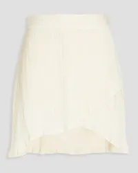 Savannah Morrow Salsa wrap-effect crinkled bamboo and silk-blend mini skirt - White White