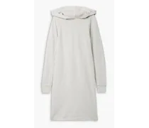 Hooded French cotton-terry dress - Gray