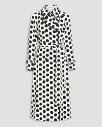 Diane von Furstenberg Eda double-breasted polka-dot crepe coat - White White