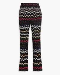 Missoni Metallic crochet-knit flared pants - Black Black