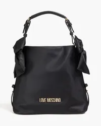 Moschino Bow-detailed shell shoulder bag - Black Black