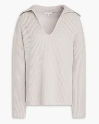 Vince Ribbed wool and cashmere-blend sweater - Gray Gray