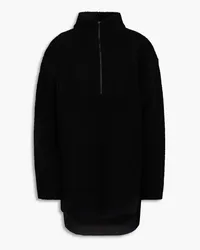 bassike Wool-blend fleece half-zip sweatshirt - Black Black