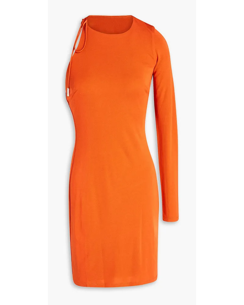 Kayleigh cutout jersey mini dress - Orange