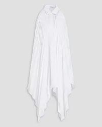 Rosetta Getty Pleated woven midi shirt dress - White White