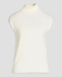 Gentryportofino Wool and cashmere-blend turtleneck top - White White