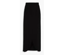 Stretch-cady maxi skirt - Black