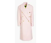 Double-breasted wool-blend felt coat - Pink