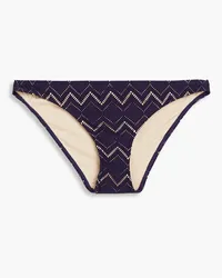 Zimmermann Pointelle-knit low-rise bikini briefs - Blue Blue