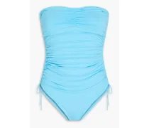 Sydney ruched bandeau swimsuit - Blue