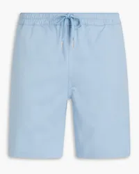 Sandro Cotton-blend twill drawstring shorts - Blue Blue