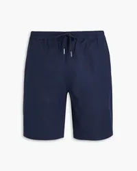 Sandro Cotton-blend twill drawstring shorts - Blue Blue