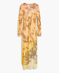 For Restless Sleepers Ince dégradé printed jersey maxi dress - Orange Orange