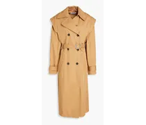 Gamin cotton-gabardine trench coat - Brown