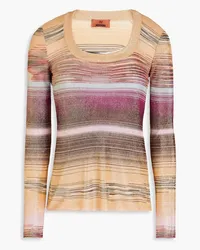 Missoni Metallic striped knitted top - Metallic Metallic