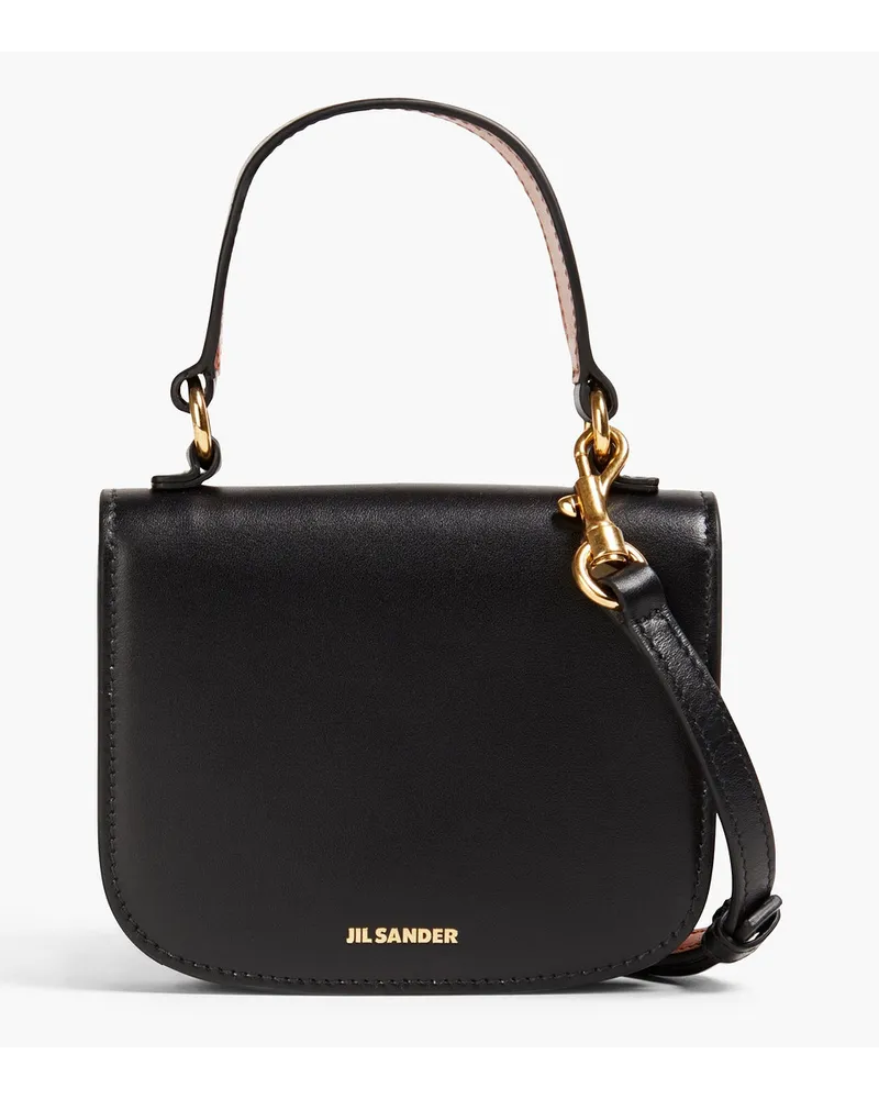 Jil Sander Leather shoulder bag - Black Black