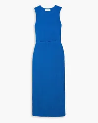 APIECE APART Suenos shirred crepe midi dress - Blue Blue