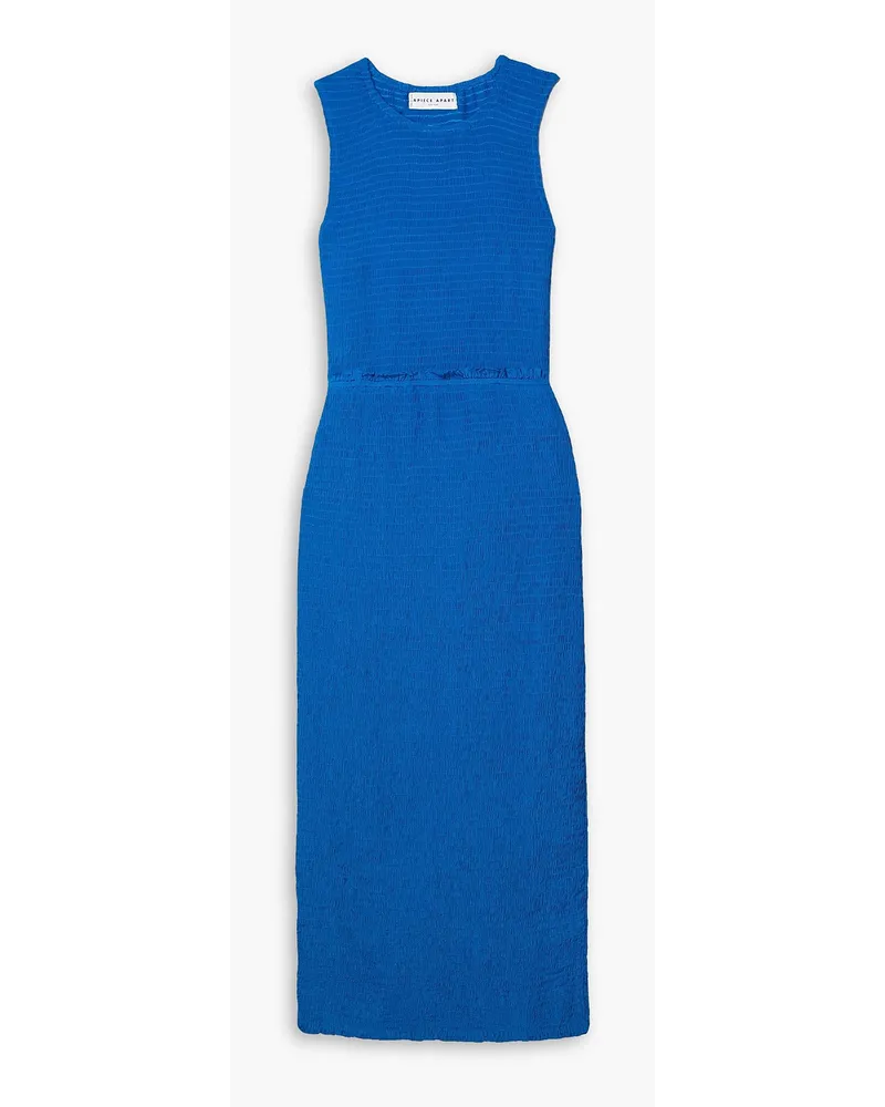 APIECE APART Suenos shirred crepe midi dress - Blue Blue