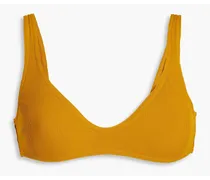 Ribbed bikini top - Yellow
