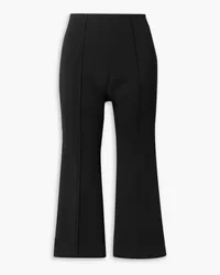 ATM Cropped stretch-ponte flared pants - Black Black