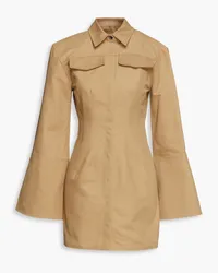 ROTATE Birger Christensen Sherry organic cotton mini shirt dress - Neutral Neutral