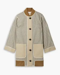 Veronica Beard Balan reversible checked cotton-canvas coat - Neutral Neutral