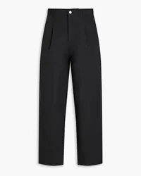 LE 17 SEPTEMBRE Pleated taffeta pants - Black Black