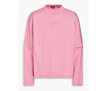 Crema logo-print cotton-jersey T-shirt - Pink