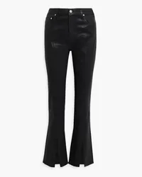 Derek Lam Waxed high-rise flared jeans - Black Black