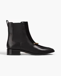 Tory Burch Embellished suede and leather ankle boots - Black Black