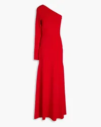 Victoria Beckham One-shoulder stretch-knit maxi dress - Red Red