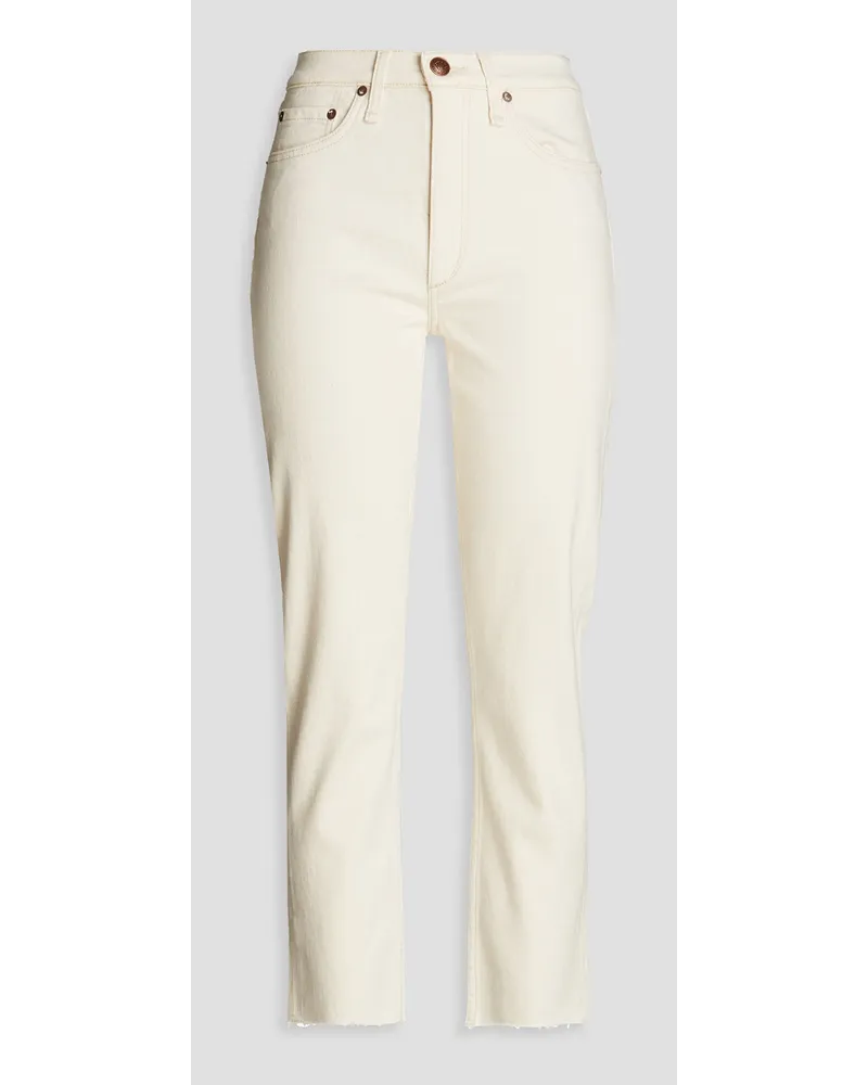 Rag & Bone Wren cropped high-rise slim-leg jeans - White White