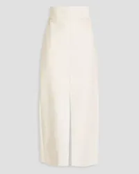 Brunello Cucinelli Leather midi skirt - White White