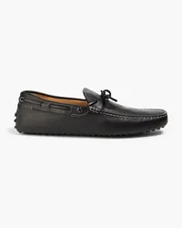 TOD'S Leather driving shoes - Black Black