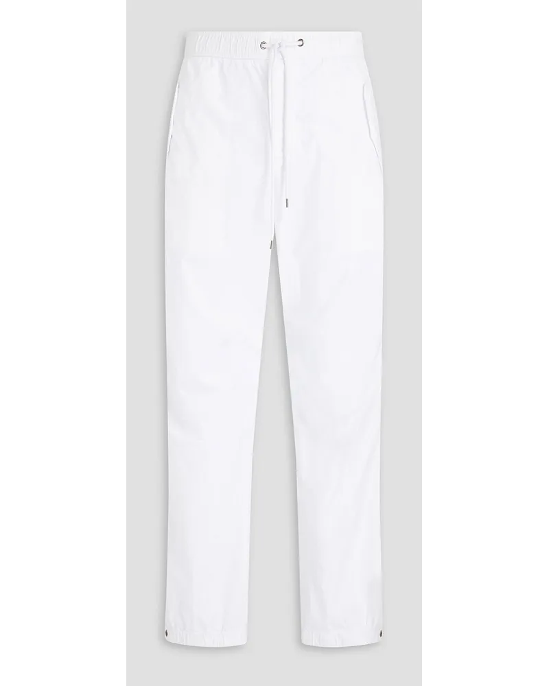 James Perse Stretch-cotton track pants - White White