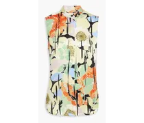 Therese floral-print silk-satin jacquard shirt - Multicolor