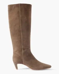 Reformation Remy suede knee boots - Neutral Neutral